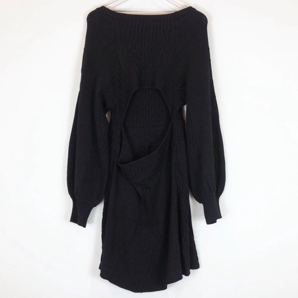 NWT FREE PEOPLE Dress Emmaline Square Neck Puff Long Sleeve - Picture 4 of 4